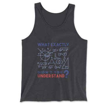 What Exactly Didn't You Understand Men/Unisex Tank in Dark Grey color